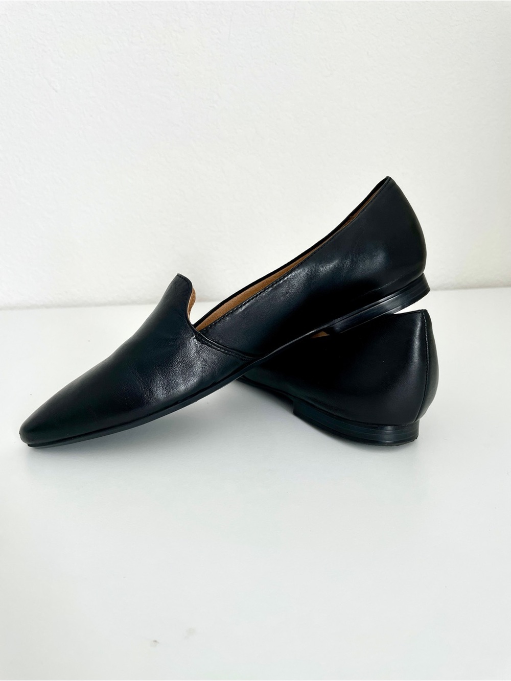Naturalizer Caleigh Black Leather Slip-On Flats Women’s 8.5